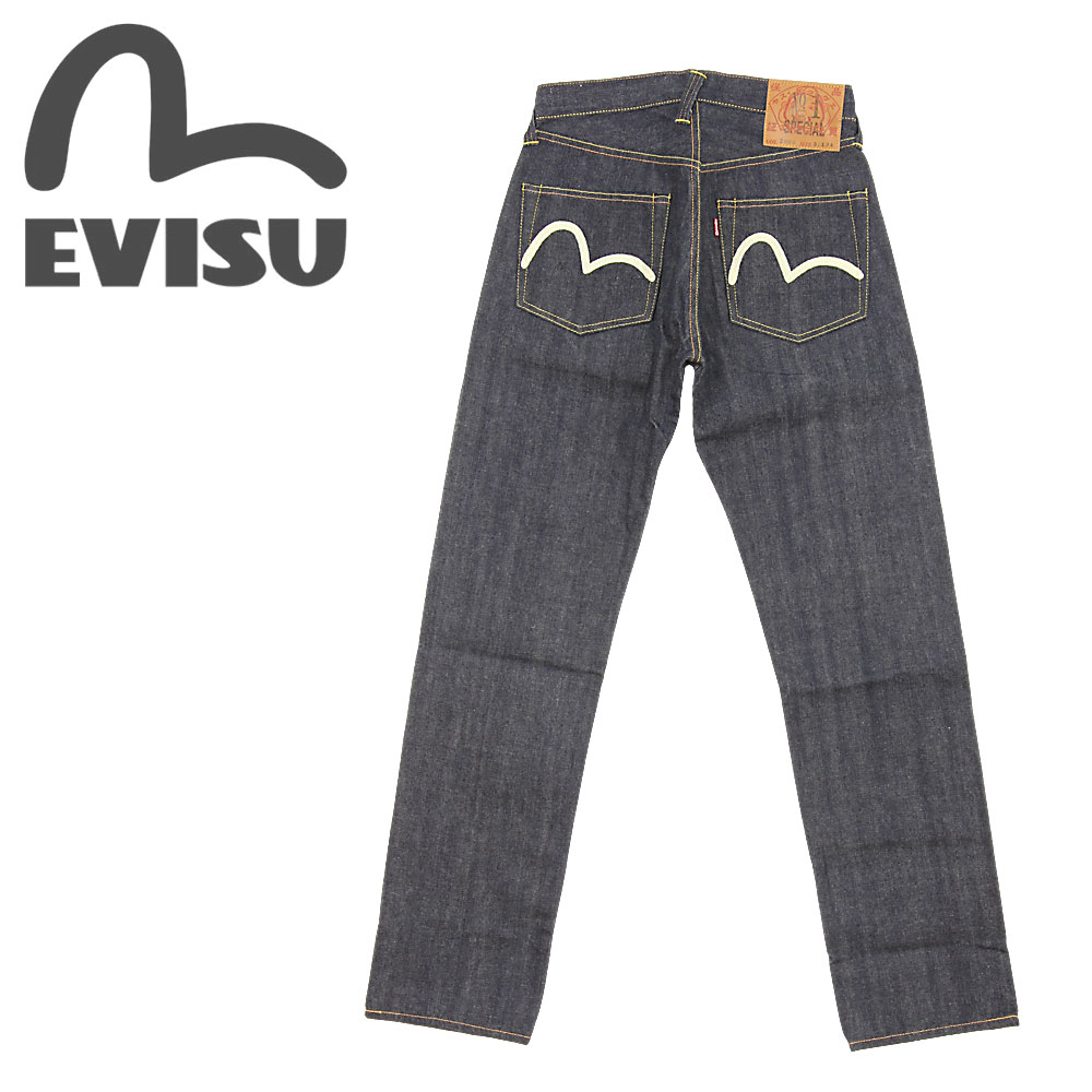 ■ EVISU（エヴィス ジーンズ） No1 2001-WH [31〜36inch]（No.1 2001/エビス/カモメ/ペイント/やや太目）(リジッド/日本製/JEANS/Gパン)