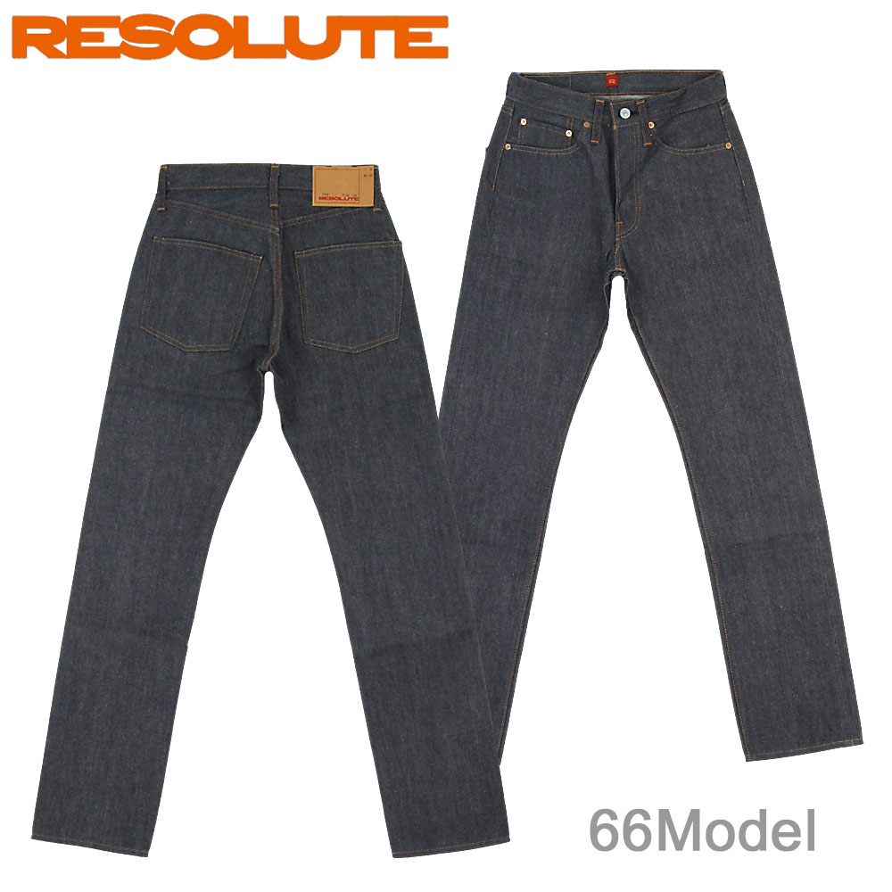 RESOLUTE (リゾルト) 66モデル ジーンズ [710-95][28〜34inch] (ノンウォッシュ)(デニム/パンツ/JEANS/日本製/710-4-95/710-6-95/林さん/セルビッチ/66タイプ/リジッド)