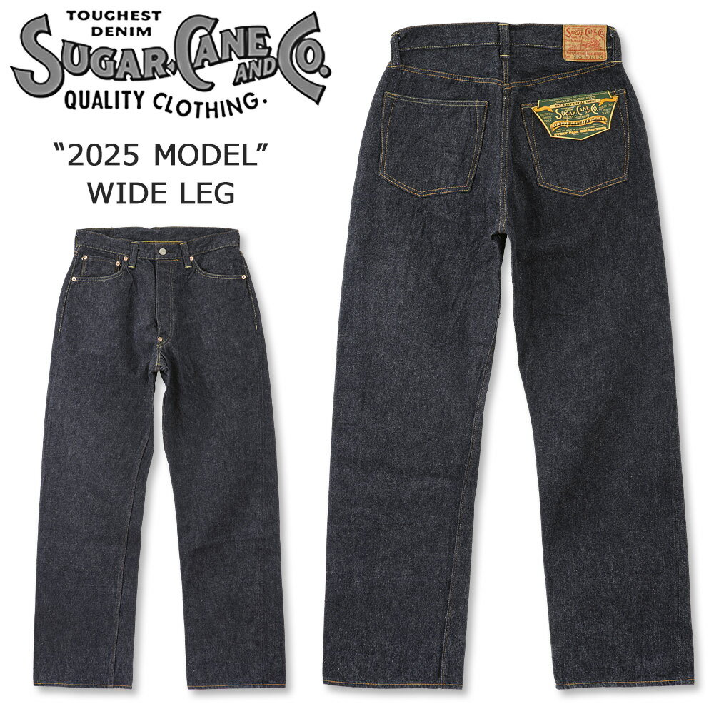SUGAR CANE (���奬��������) 13oz. �ǥ˥� �������� �����С������륺 ��2025��ǥ�� (WIDE LEG)[SC42025](�磻��/��󥦥��å���/������/�ѥ��/������/���/���ᥫ��/�����������)