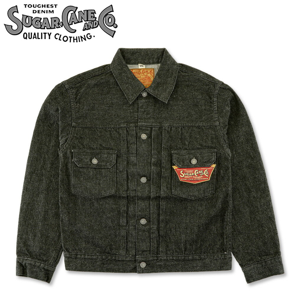 SUGAR CANE (シュガーケーン) 14.25oz. ブラック デニムジャケット 1953モデル 2ndタイプ [SC15650](ワンウォッシュ ブラックデニム デニム ジャケット アウター アメカジ メンズ 日本製 スタンダードデニム セカンド)