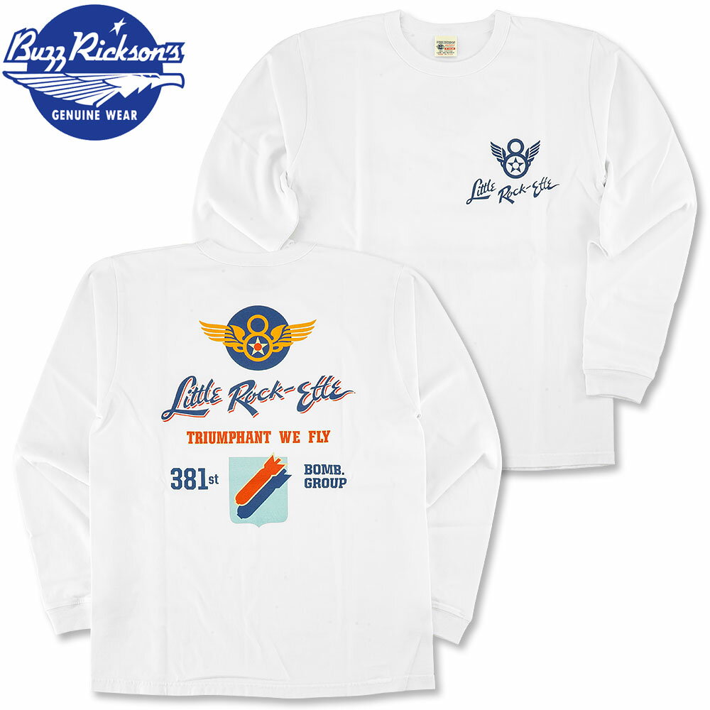 Rakuten - BUZZ RICKSON'S (バズリクソンズ) 長袖 プリント Tシャツ 