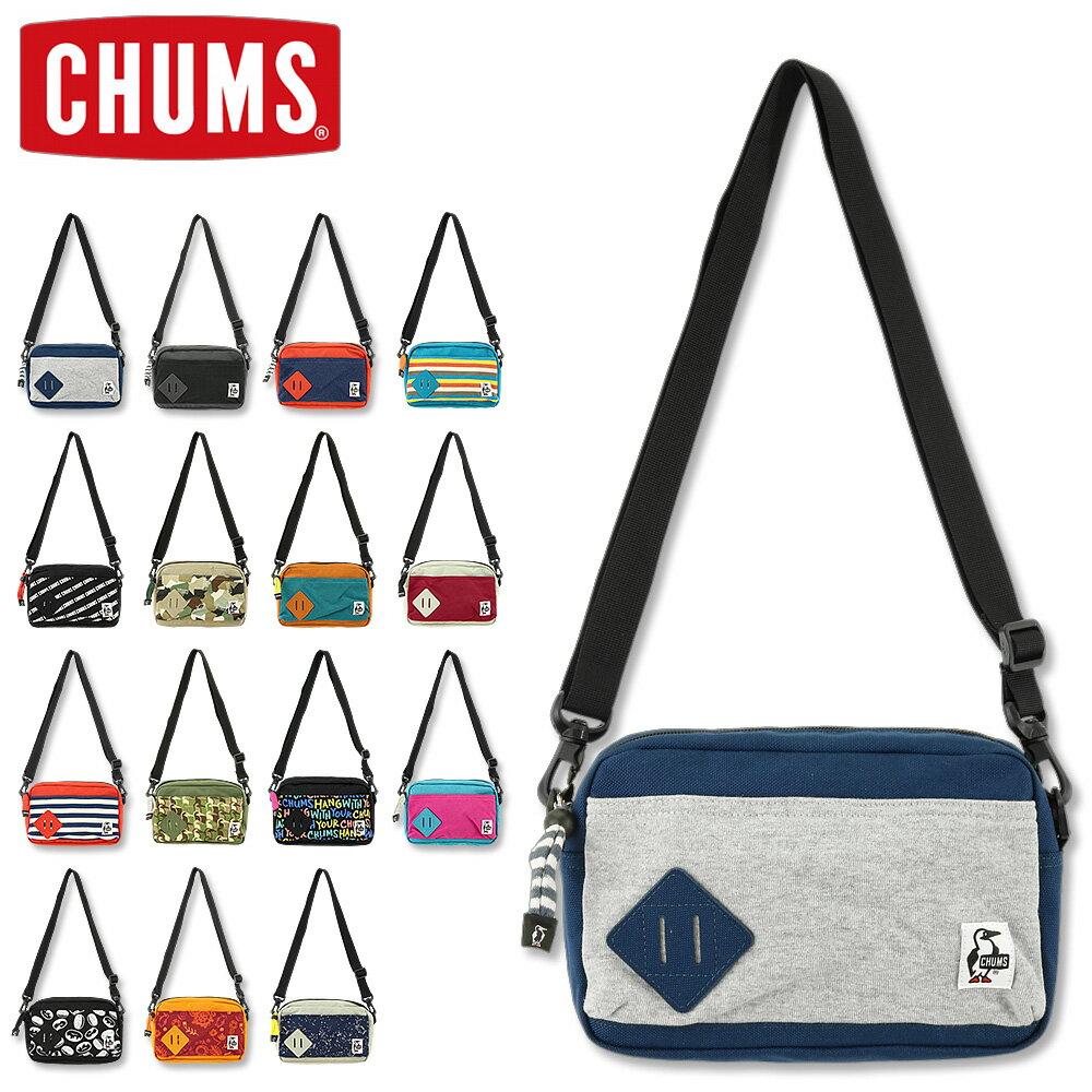CHUMS (チャムス) ミニ スクエア ショルダー　スウェット×ナイロン [CH60-2681/CH60-2121](ショルダーバッグ/メンズ/レディース/かわいい/おしゃれ/ポーチ/バッグ/かばん/BAG)【SALE セール】