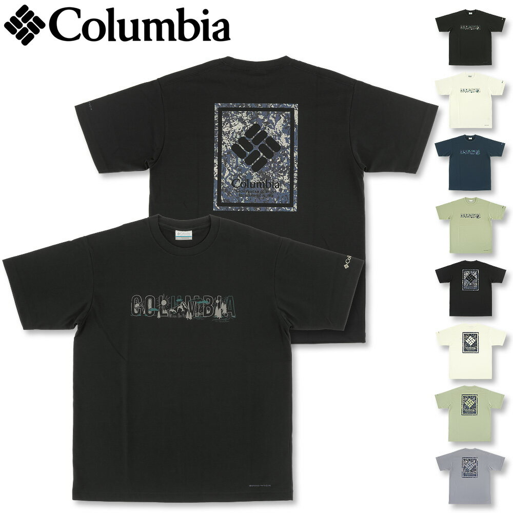 Rakuten - コロンビア (COLUMBIA) ヤハラ フォレスト グラフィック 半袖 Tシャツ [PG5174](吸湿速乾 紫外線カット プリント 半袖Tシャツ バックプリント アウトドア スポーツ フェス メンズ レディス)【ゆうメール 送料180円】