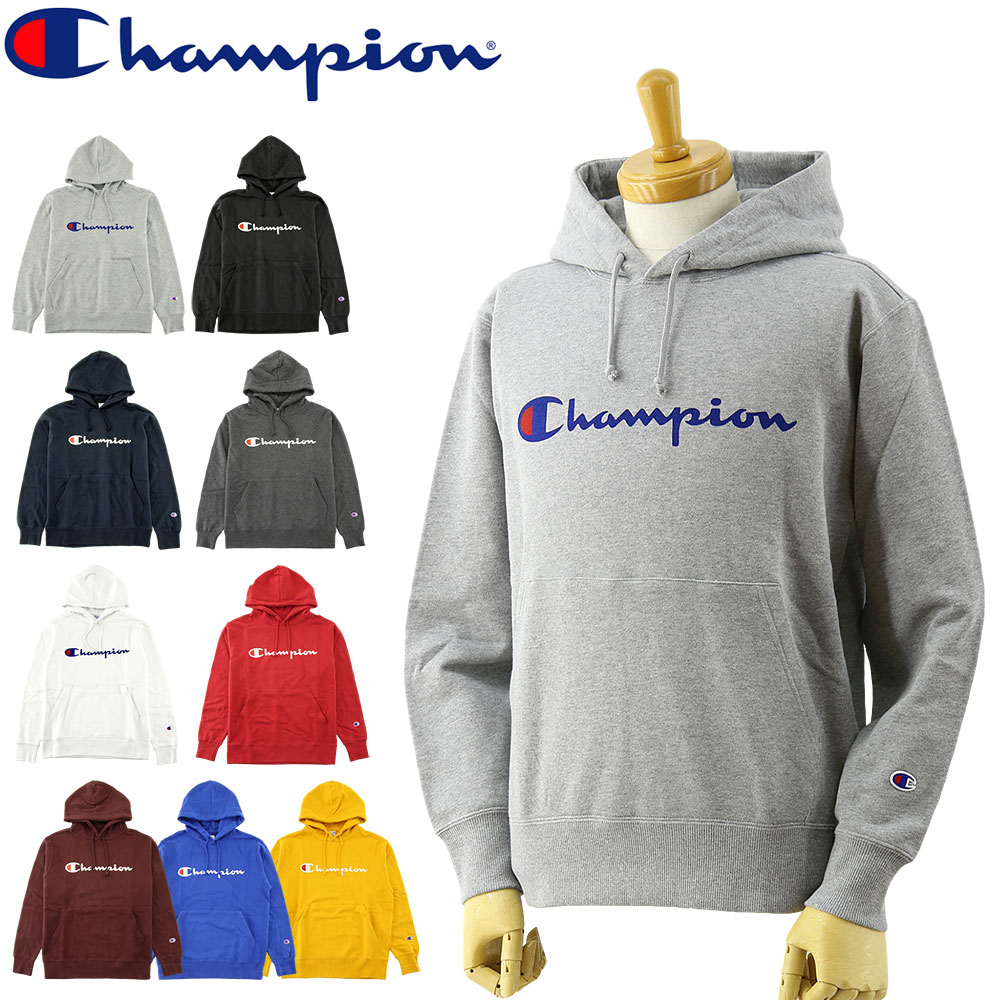 チャンピオン パーカー メンズ CHAMPION (チャンピオン) ベーシック プルオーバー スウェット パーカー ロゴ [C3-J117](裏毛 スウェットパーカー パイル メンズ レディース アメカジ ストリート 大きいサイズ/XXL/S)【SALE セール】