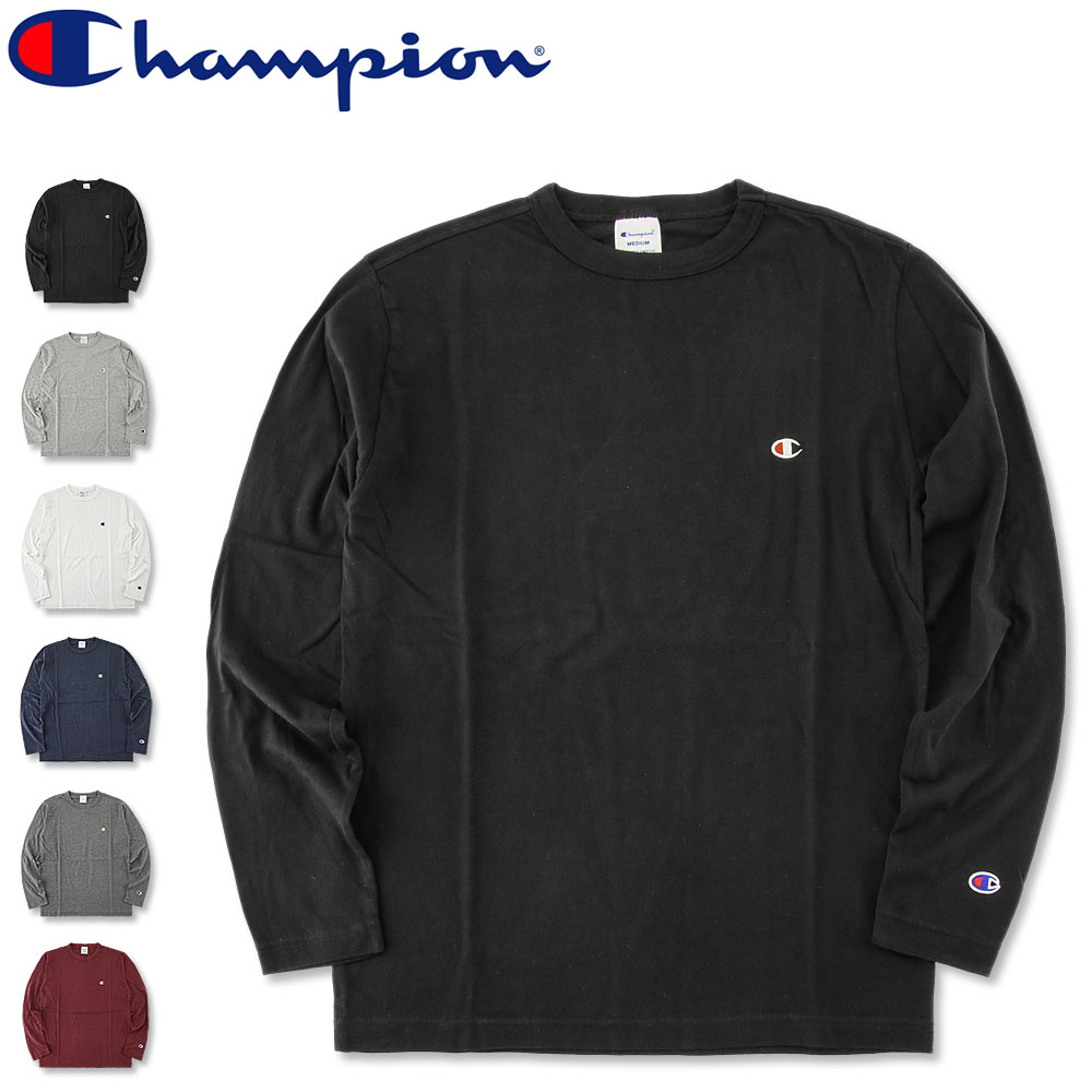 CHAMPION (チャンピオン) ベーシック ロングスリーブ Tシャツ C3-P401 (長袖Tシャツ/ロンT/ワンポイント/メンズ/レディース/ストリート/アメカジ)【SALE セール】