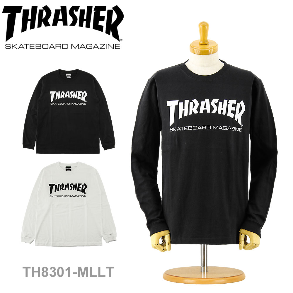 Thrasher スラッシャー Th01 Mllt マグロゴ 長袖tシャツ マガジンロゴ プリント ロゴ ロンt メンズ スケーター スケボー ストリート おしゃれ ブラック ホワイト 日本代購流行生活代購館 Myjp 日本代購