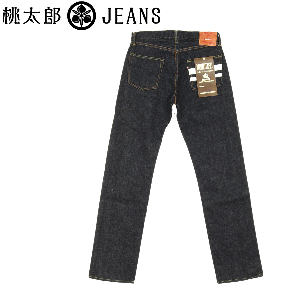 桃太郎ジーンズ (MOMOTARO JEANS) 出陣レーベル XXタイプ リラックスフィット ストレートジーンズ [30〜36inch][1005SP-ID] (日本製/XX Type/やや太目/ワンウォッシュ/セルビッジ/デニム/アメカジ/ビンテージ)