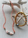 Mermaid jewelry シェル/シルバ-925 コードネックレス カラーブレスレット オリジナル ハンドメイドアクセサリー