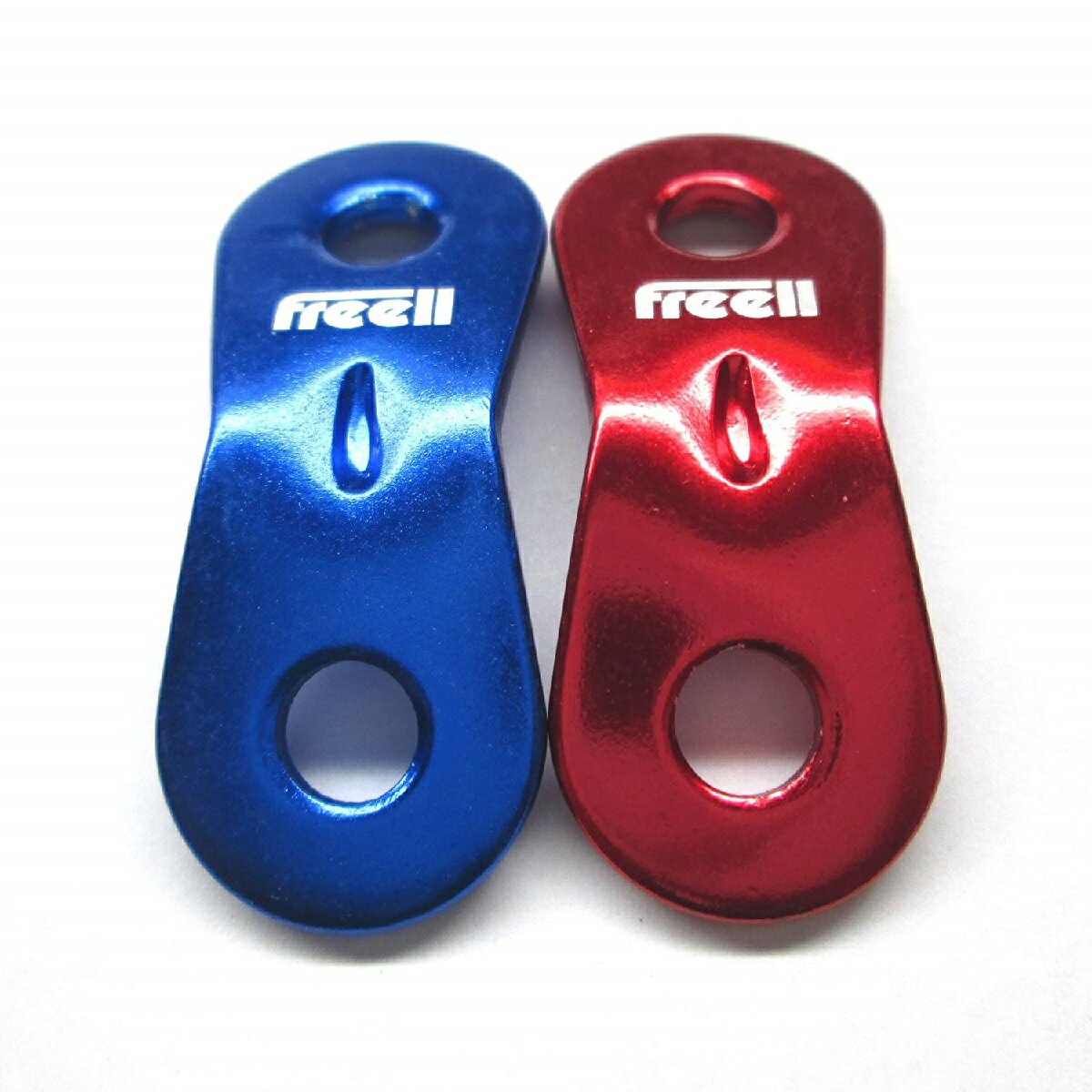 Freell フリール アルミニウム コードスライダー 自在 テントのロープ張りに 赤×青 20個 セット 収納ワイヤーリング付属通販格安セール情報　楽天　通販