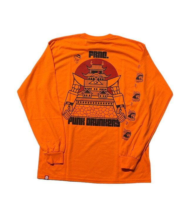 パンクドランカーズ PUNKDRUNKERS お城んTEE ロンTEE WHITE KHAKI ORANGE M L XL XXL コラボ 名古屋限定 BIGシルエット