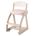 KOIZUMI コイズミ 学習椅子 サイズ W413 x D495-545 x H760mm SH440 470 500 530cm 外寸 木製ラブリーチェア ライトピンク色 KDC-087WWLP