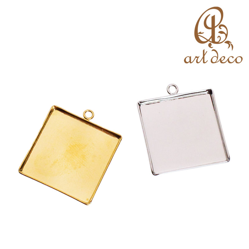 チャーム ペンダントトップ 角 スクエア 2個/10個 21mm×21mm アクセサリーパーツ ハンドメイド オリジ..