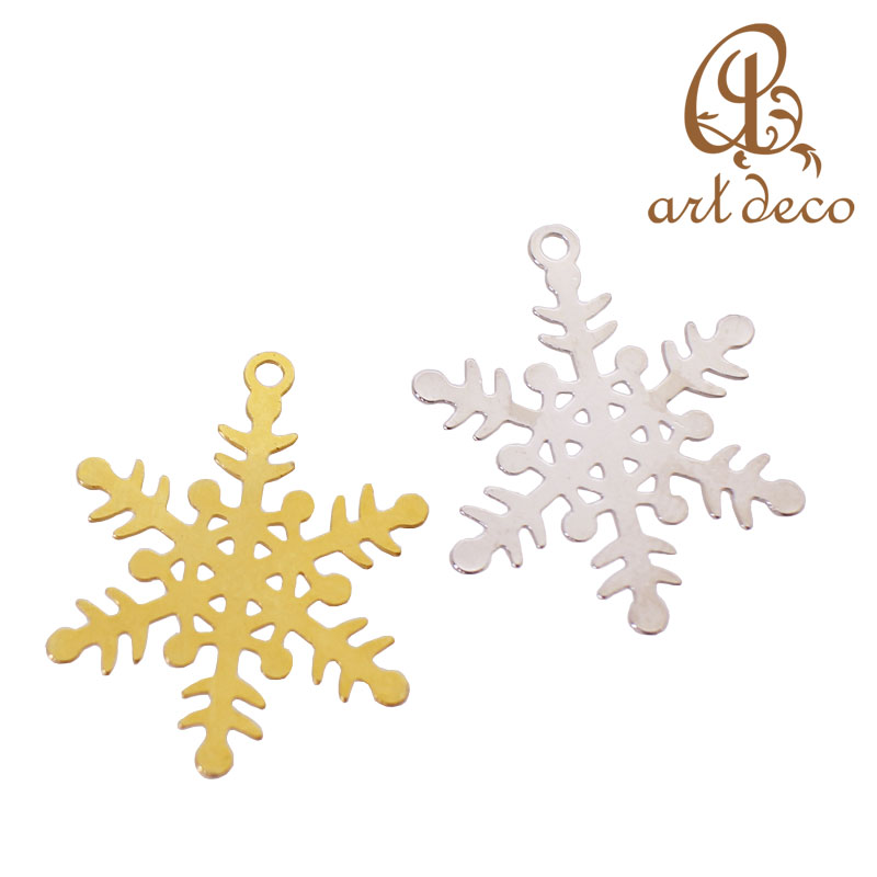 チャーム キーホルダー ペンダントトップ 雪 結晶 2個/10個 25mm×20mm アクセサリーパーツ ハンドメイ..