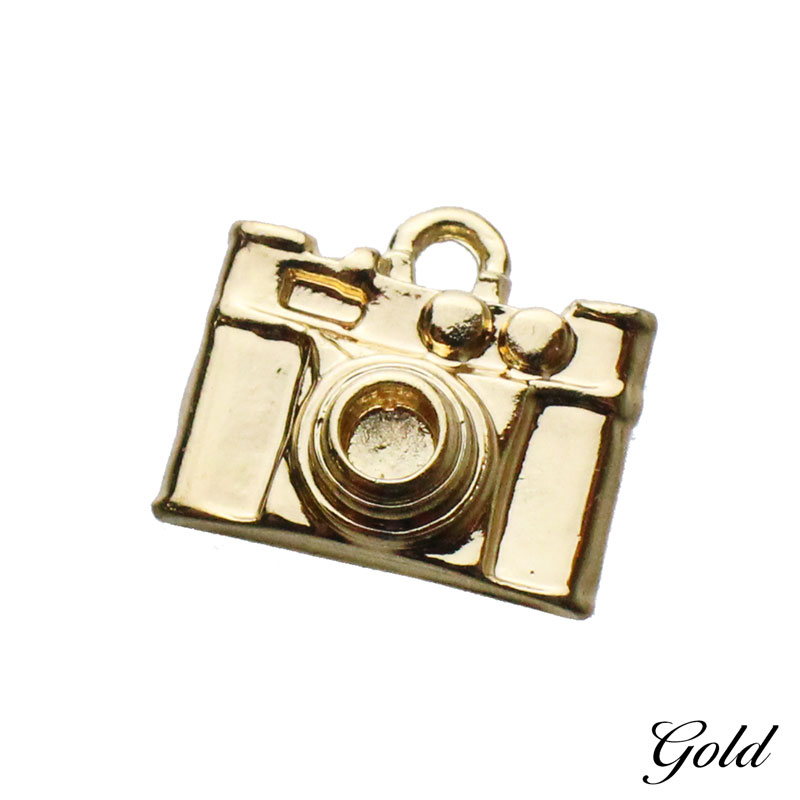 チャーム カメラ 一眼 キーホルダー ペンダントトップ 2個/10個 11mm×13mm アクセ...