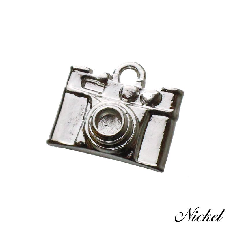 チャーム カメラ 一眼 キーホルダー ペンダントトップ 2個/10個 11mm×13mm アクセ...