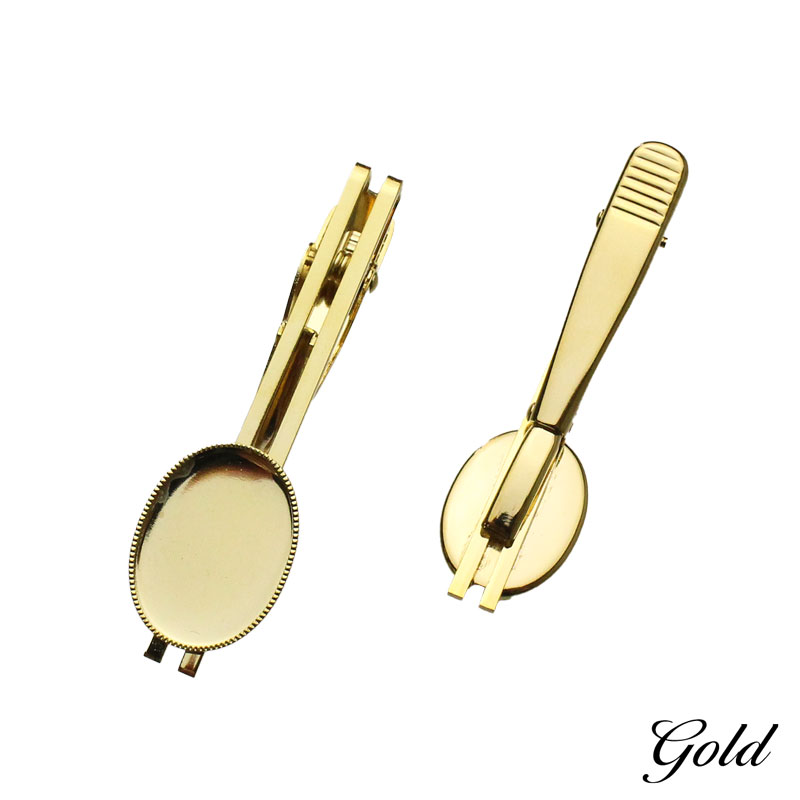 ネクタイピン タイピン 楕円 1個/10個 13mm×18mm アクセサリーパーツ ハンドメイド オリジナル 空枠 カラワク ミール皿 レジン