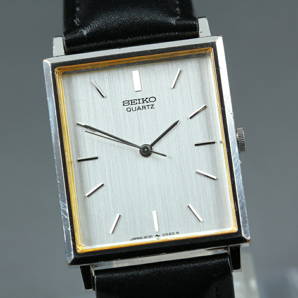 【稼働品】 SEIKO セイコー Chariot 2C21-5180 シルバー シルバー クオーツ メンズ 腕時計 1985年製 #17912
