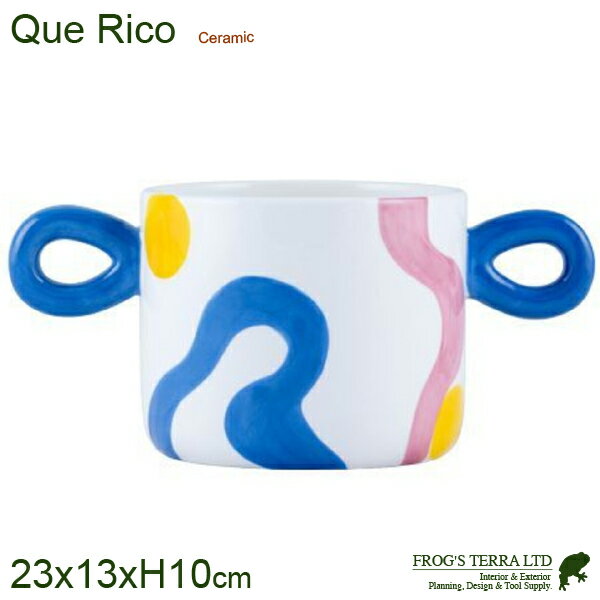 Rakuten - マリアナサニースワールス Que Rico Pomme Pidou（W23.5cm×D13.5cm×H10.5cm）底穴なし（陶器） 鉢カバー
