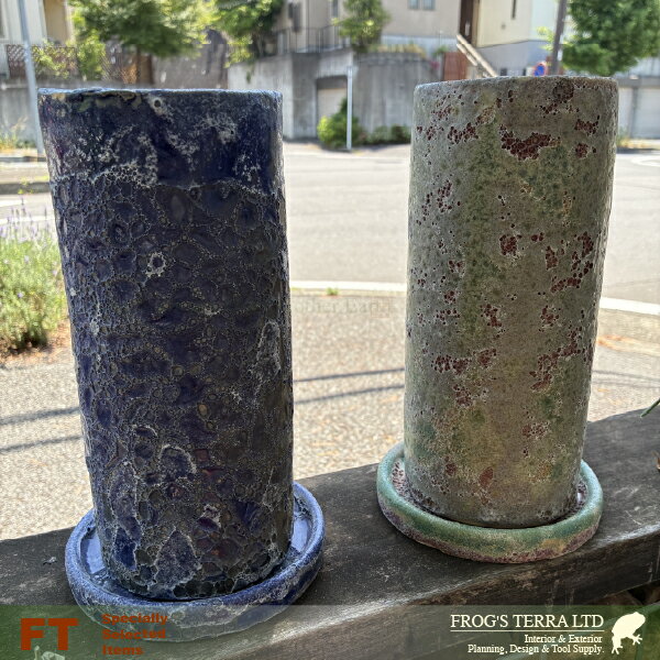 Rakuten - 【屋外対応】トールシリンダー（直径12cm×H24cm）（底穴あり/受皿付） 鉢 ディスプレイ サボテン 多肉 塊根 コーデックス