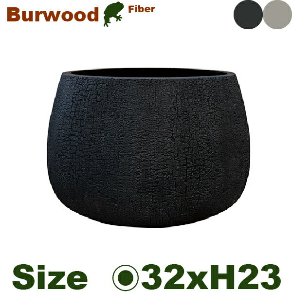 Rakuten - GP BURWOOD バーウッド シャロー 32（直径32cm×H23cm）（底穴あり）（6号可）（Fクレイ）（耐候 軽量）（寒冷地非推奨）