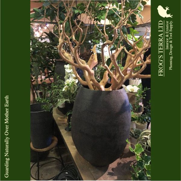 EC・EC79B・鉄製・フラワーベース・花器・鉄器（直径40cm×H59cm）（底穴なし）（アンティーク風/鉄製）（壺/鉢/観葉植物用）