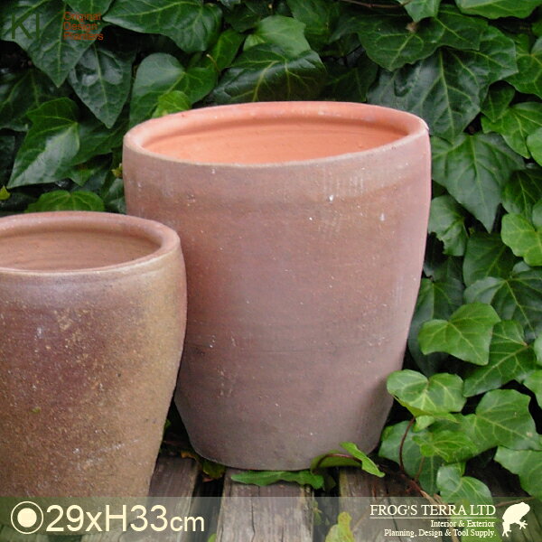 樂天商城 - 【屋外対応】KI 真焼 切立長鉢 TD-090 M 中（直径29cmxH33cm）（底穴あり）（料亭/侘び/さび/モダン）(和風/陶器/こげ茶）