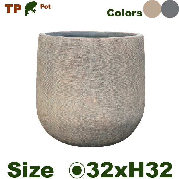 ペイントテラコッタ ラウンド TP01M（直径32cm×H32cm）（底穴あり） 土もの 陶器鉢 テラコッタ プランター 園芸 削り加工 ポット 2