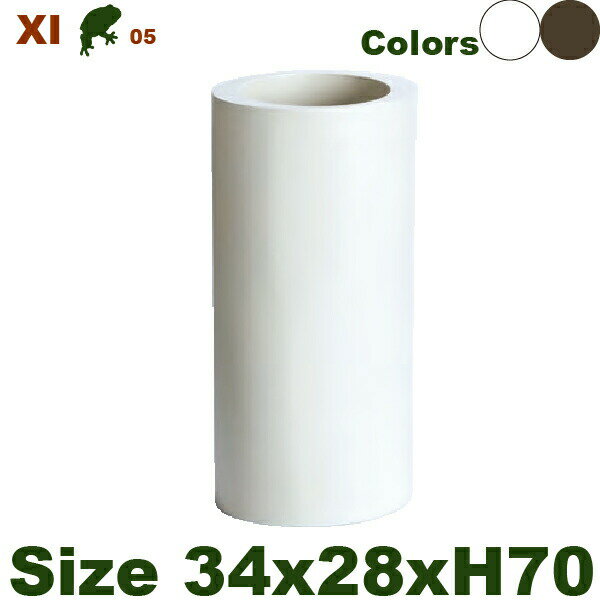 鉢カバー・木製・ウッドプランター XI-05（直径34cm×H70cm）（底穴なし）（プランター/植木鉢/鉢/ポット）（寄せ植え/観葉植物用）