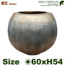 EC EC75A 鉄製 フラワーベース 花器 鉄器(直径60cm×H54cm)(底穴なし)(鉄製)(壺/鉢)