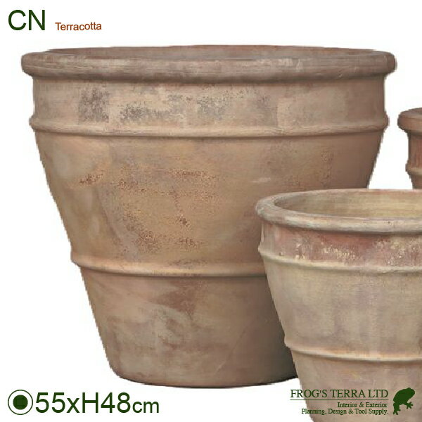 Rakuten - 【屋外対応】【法人/店舗宛】CN ダブルリム L（直径55cm×H48cm）（底穴あり）（素焼）