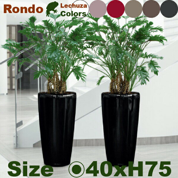 【屋外対応】MB Rondo ロンド 40（直径40cm×H75cm/13号）底面潅水 ポリプロ 仕様ピレン本体 プランター ポット Lechuza レチューザ 2