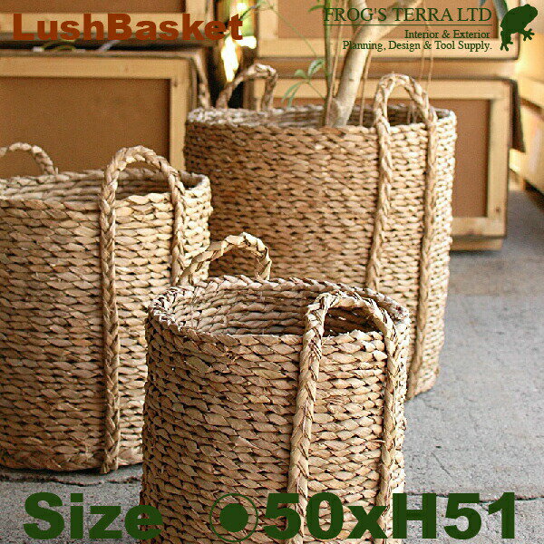 Rakuten - Lush Basket L B9262（直径50cm×H51cm）（底穴なし）（植物繊維）（植木鉢/鉢カバー）（プランター/寄せ植え）