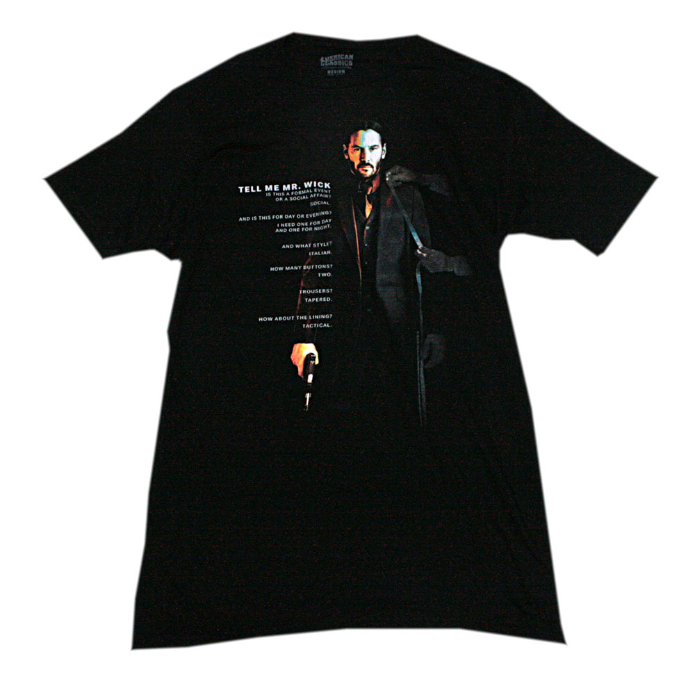 ジョン・ウィック Tell Me Mr. Wick Tシャツ(Black)