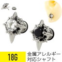 【セール】ビッグ ジュエル スタッド ピアス 18G サージカルステンレス ジルコニア ジュエル イヤーロブ 軟骨ピアス ボディピアス ジュエル スタッド