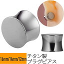 【セール】チタン ダブルフレア プラグ 16mm 14mm 12mm シルバー イヤーロブ ラージイヤーホール 拡張 ボディピアス ラージ ホール 金属アレルギー 対応 つけっぱなし