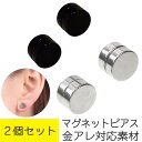 【セール】ステンレス マグネットピアス サージカルステンレス シルバー ブラック イヤーロブ 軟骨ピアス ボディピアス マグネット