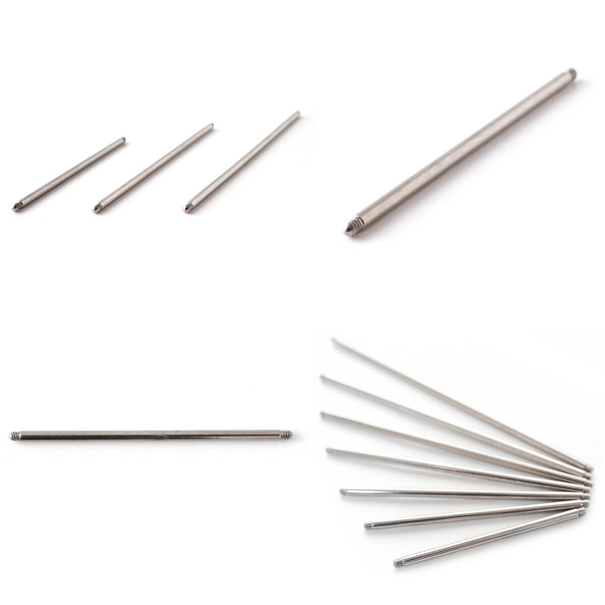 【シャフトのみ/30mm-60mm】 インダストリアル シャフト 16g 14g ストレートバーベル ボディピアス 軟骨ピアス 金属アレルギー対応 サージカルステンレス ピアス ファーストピアス セカンドピアス つけっぱなし ネジ式 エクスターナル パーツ