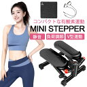 【20%クーポン】ステッパー ミニステッパー 負荷軽減 ツイスト ダイエット 健康 静音 足踏み エクササイズバンド/防音マット 全身トレーニング コンパクト ...