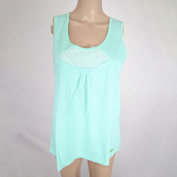 《90%OFF》ジョカヴィ JOCAVI 切り替えデザイン タンクトップ コットン100% サイズ38(M) ミントグリーン レディース YA LCT465