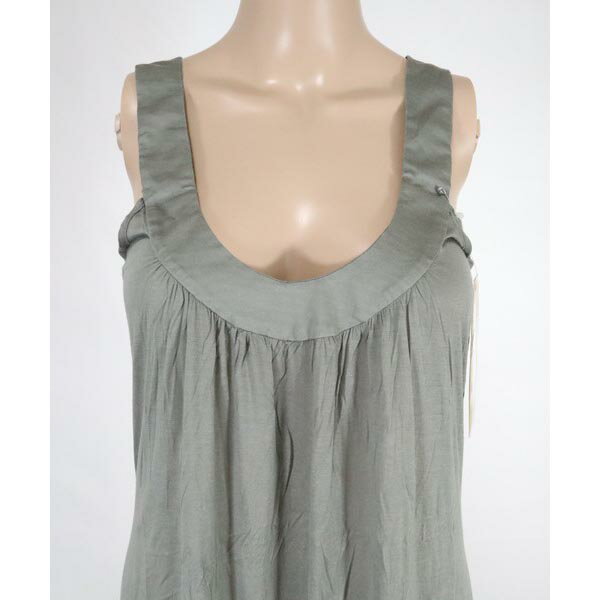 《92%OFF》ループス loops イタリア製 キャミソール チュニック ビスコース サイズ40(L) オリーブ レディース YA LCT496