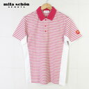 《お買い得》ミラショーンスポーツ mila schon SPORTS ポロシャツ サンプル品 サイズ46(M) ピンクパープル トップス 半袖 鹿の子地 ゴルフウエア 日本製 メンズ MCS1269