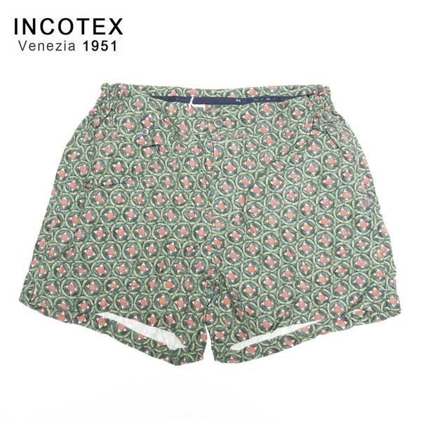 《60%OFF》インコテックス INCOTEX 水着 サイズ44(S) ブルーグリーン スイムウエア サーフパンツ 海パン メンズ MOT1941S