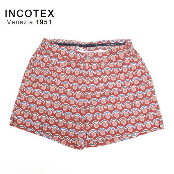 《60%OFF》インコテックス INCOTEX 水着 サイズ48(L) レッド スイムウエア サーフパンツ 海パン メンズ MOT1948