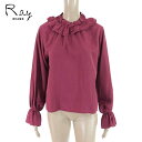 《お買い得》レイビームス Ray BEAMS トップス カットソー 長袖 ハイネック 袖口フリル PCS4 Mサイズ レディース エンジ