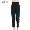 《お買い得》ヘザー Heather パンツ タック入り ハイウエスト ウエストゴム Sサイズ ブラック レディース PPT1S