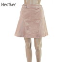 《お買い得》ヘザー Heather フレアスカート コーディロイ 膝上丈 Mサイズ ピンクベージュ レディース PSK1