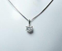 プラチナ一粒天然ダイヤモンドネックレス0.49ct〜0.40ct【訳ありアウトレット】【送料無料】保証書付ギャランティカードプラチナ850スライドチェーン