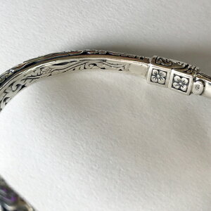 silver925スピリチュアルジュエリーBalianボタニカルcuffブレスレットバングルシトリントパーズペアカットbali15