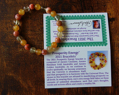 直筆サイン2021ブレスレット限定版AZOZEO『2021ProsperityEnergyBracelet(繁栄のエナジーブレスレット)』【ヘブン&アース】ロバートシモンズ保証書プログラミング済ポイント10倍SALE★10