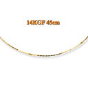14kgf 長さ40cm ~ 45cm ~ 50cm ゴールドフィルド チェーン メンズ レディース ボックス ベネチアン 約0.7mm
